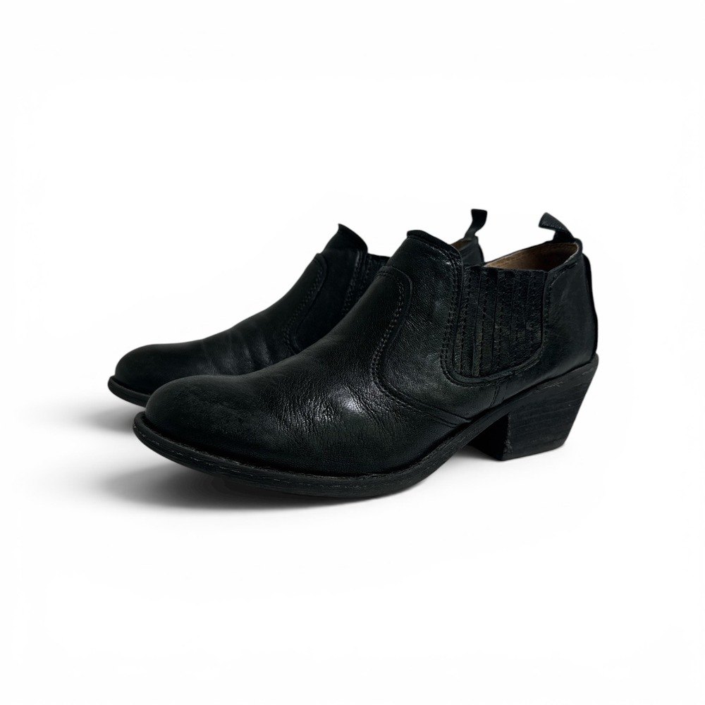 Söfft Black Leather Chelsea Ankle Boots Women's 7.5M Comfort Western Booties